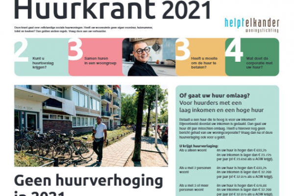 Geen huurverhoging per 1 juli 2021