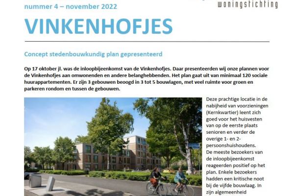 Nieuwsbrief Vinkenhofjes